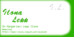 ilona lepp business card